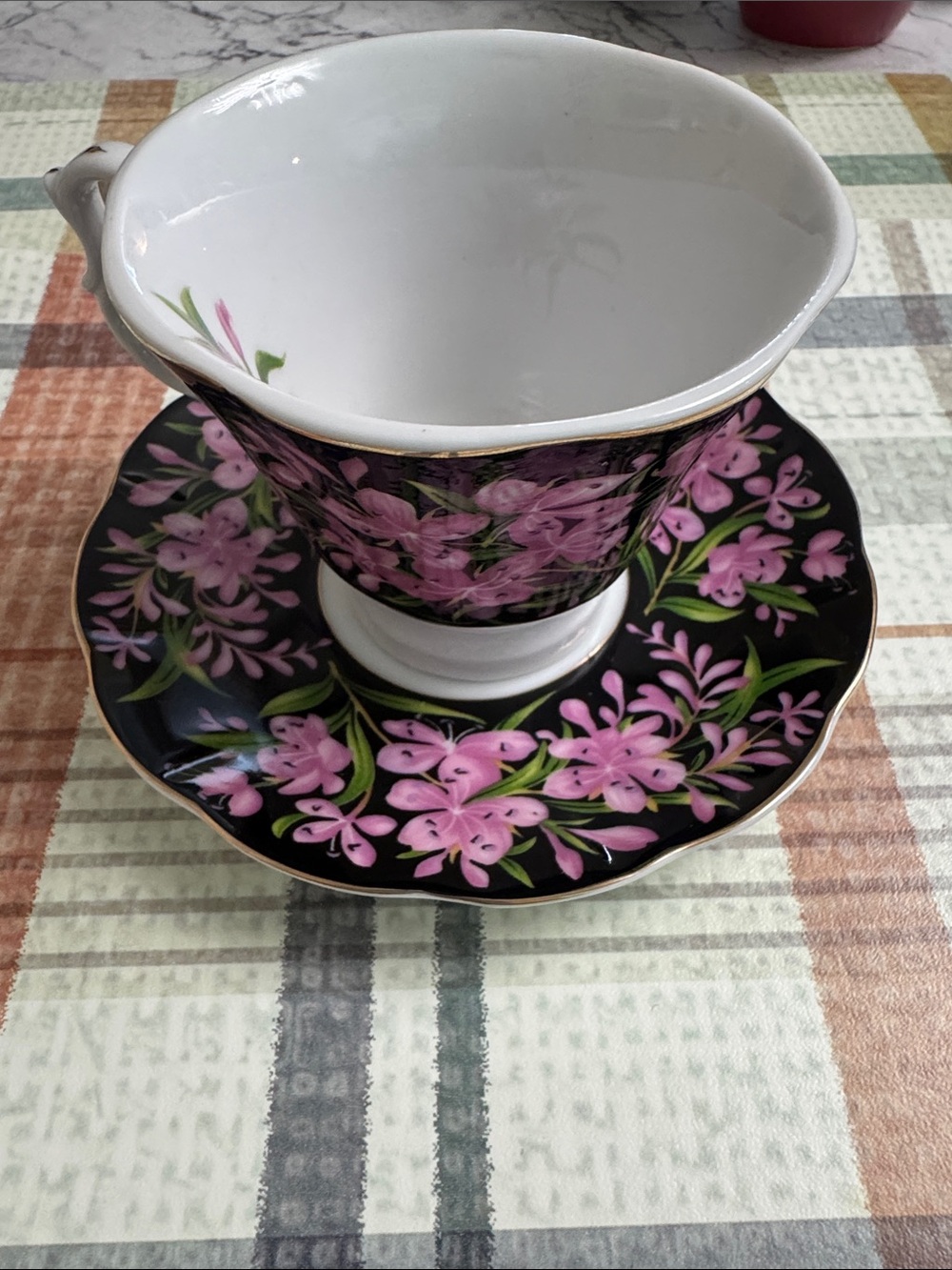 Vintage Floral Porcelain Teacup and saucer